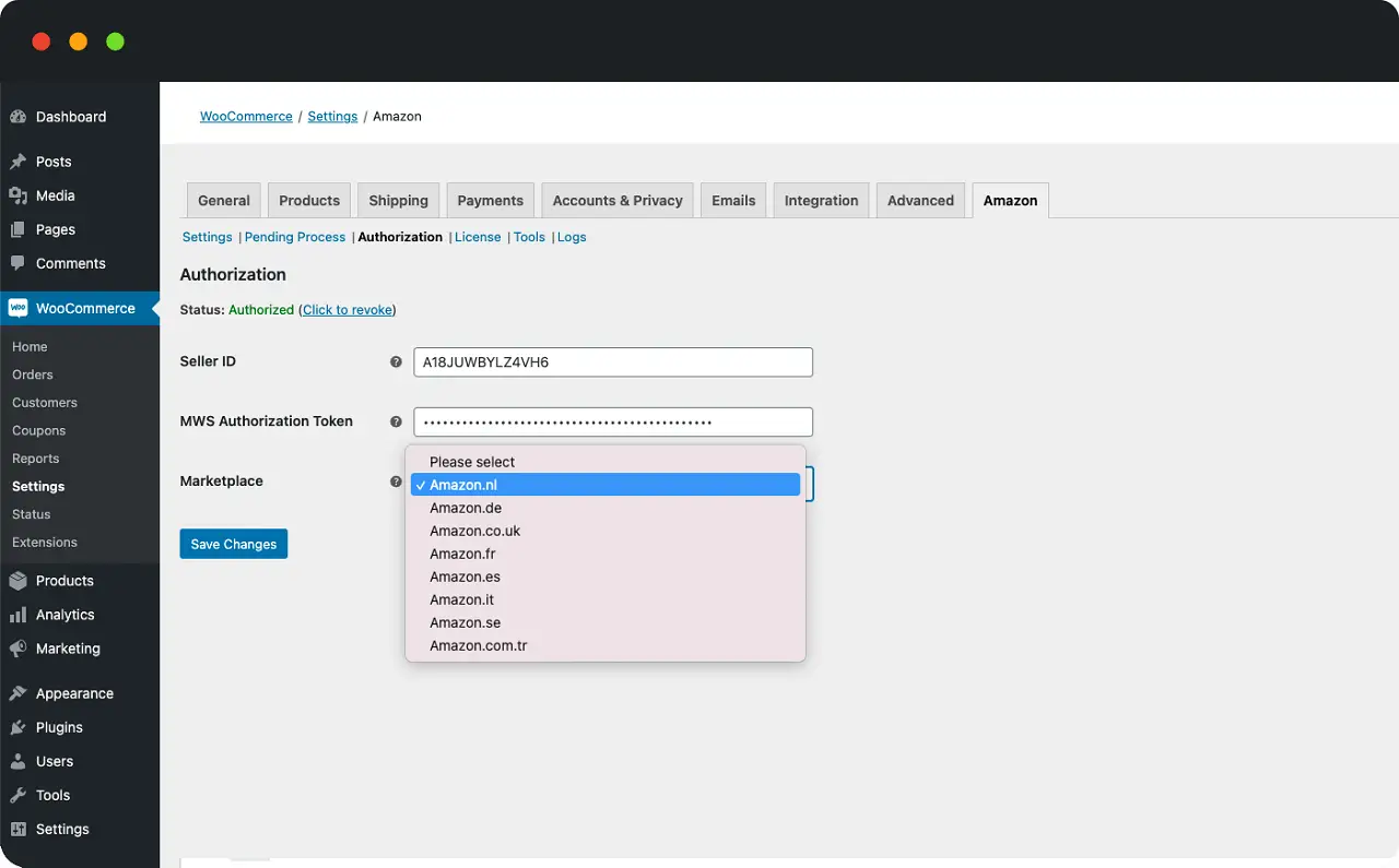 Amazon WooCommerce plugin Setup
