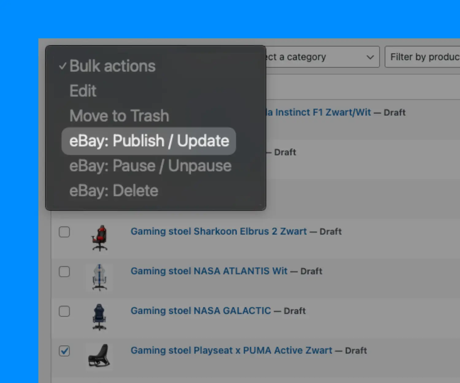 ebay publish product woocommerce